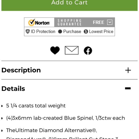 Stauer blue Spinal Ring .925 Sterling Silver Band Sizes 6 and 7 - Picture 5 of 5